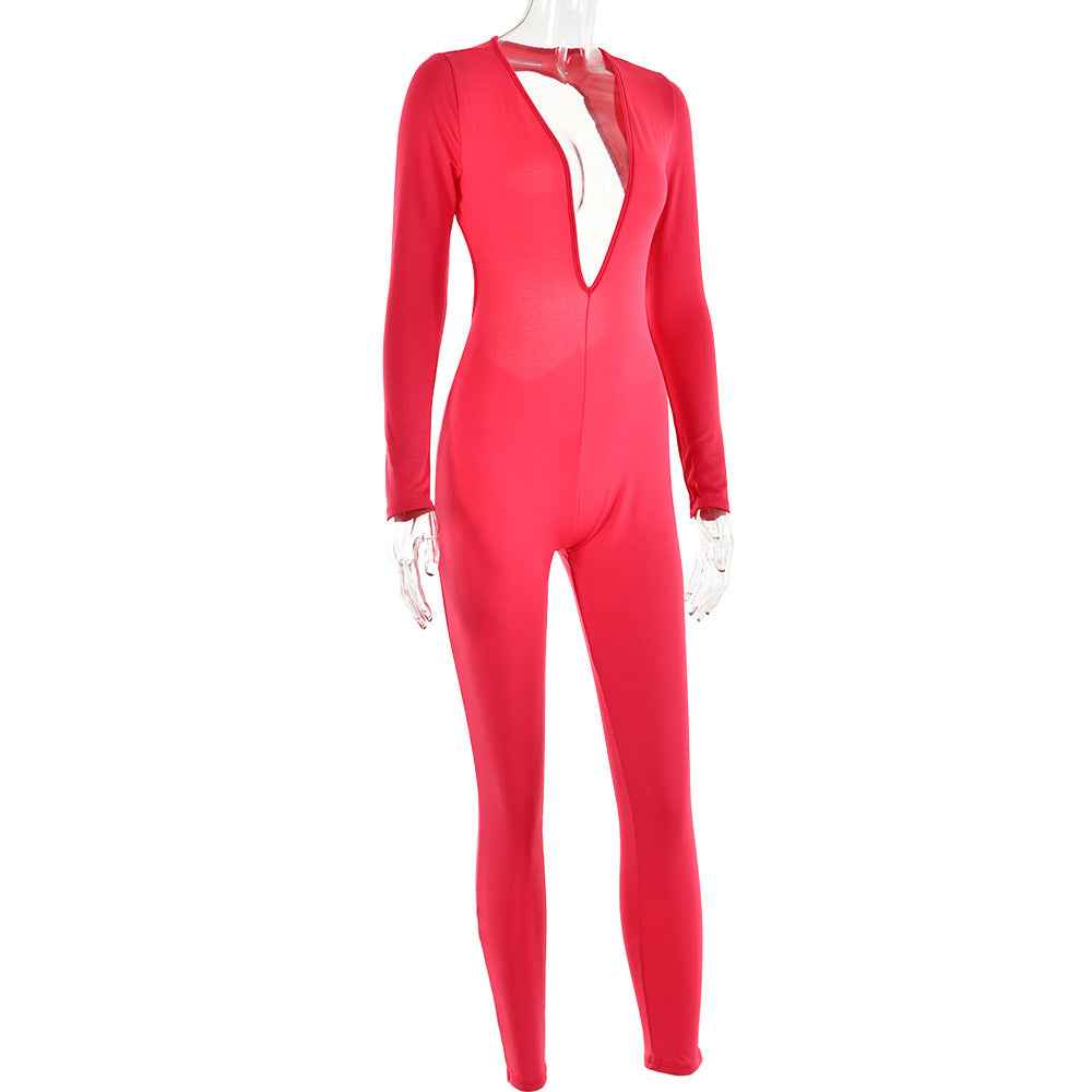 Sexy Backless Tight Jumpsuit