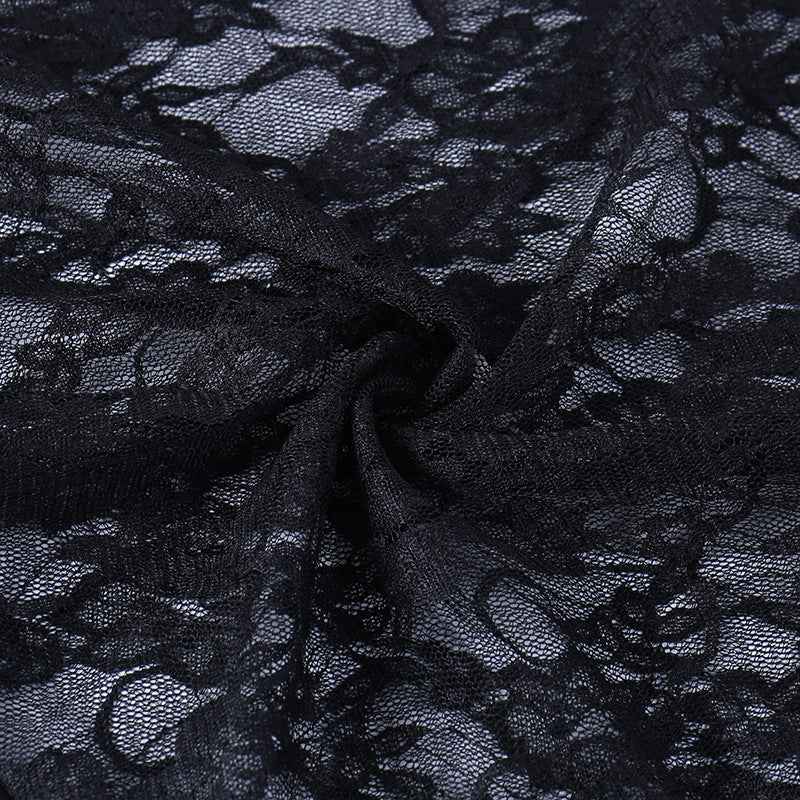 Gothic Classic Lace Flare Sleeve Blouse Y2K Rave