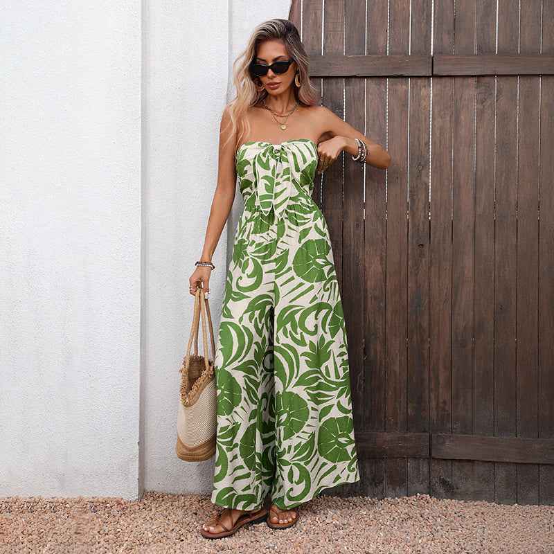 One Piece Tube Top Jumpsuit