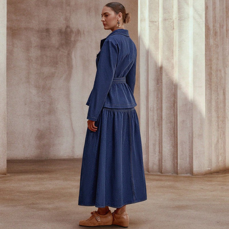 Women's Denim Skirt Set