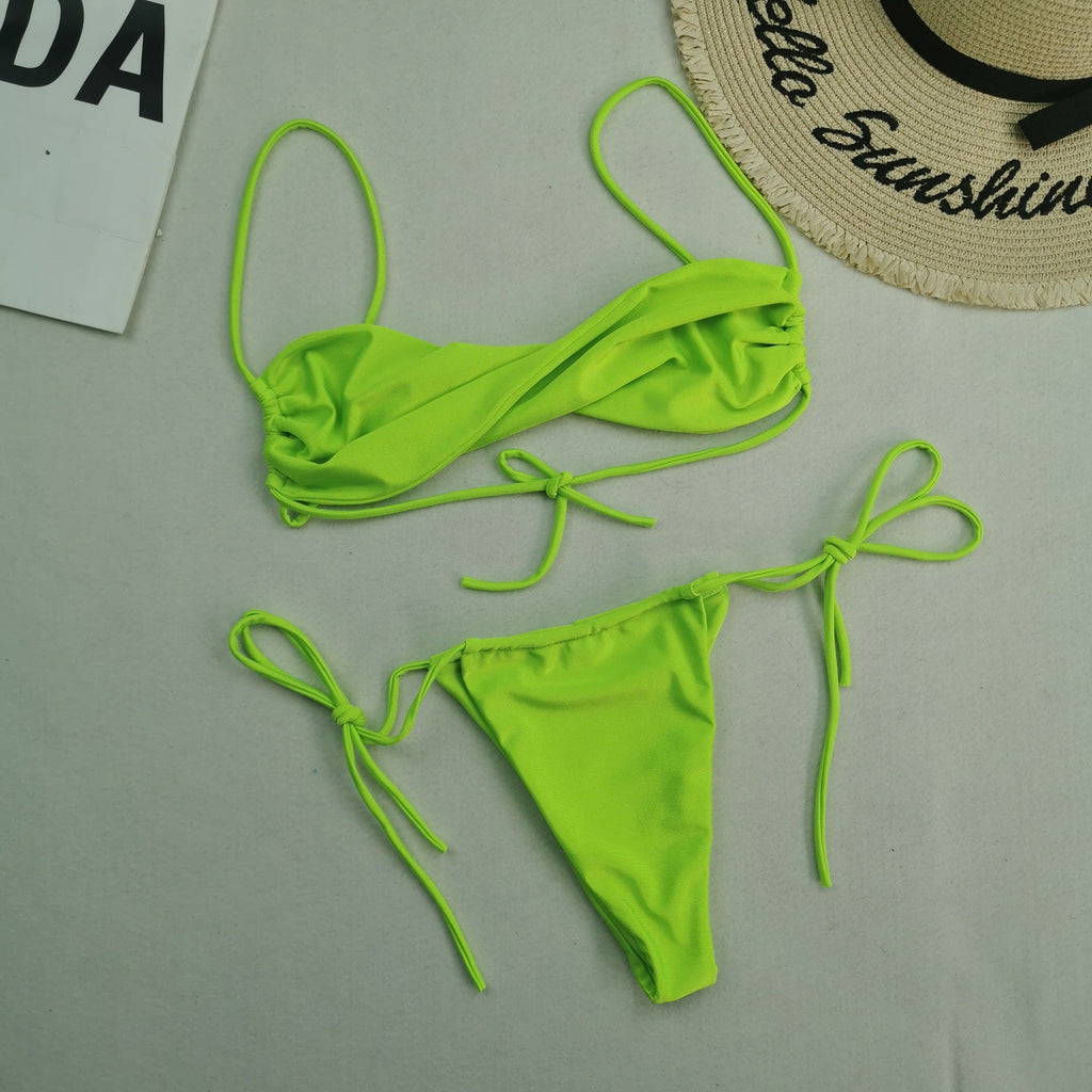 New Multi Color Nylon Swimsuit Women Sexy Bikini Wish Swimsuit
