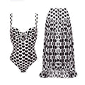 One Piece Swimsuit WomenSexy round Heart Chiffon Dress Swimsuit Outfit