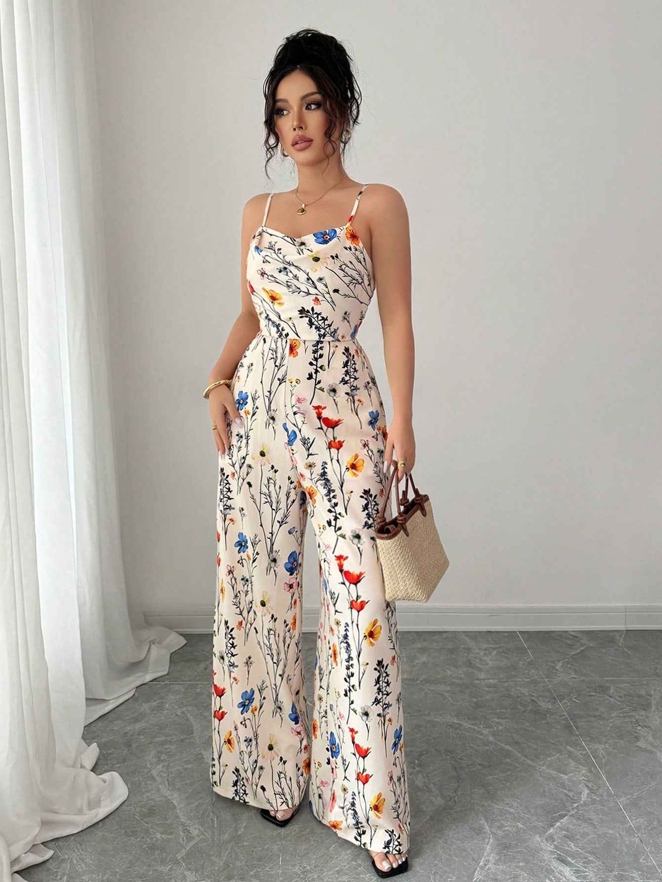 Sexy Floral Slim Fit Jumpsuit