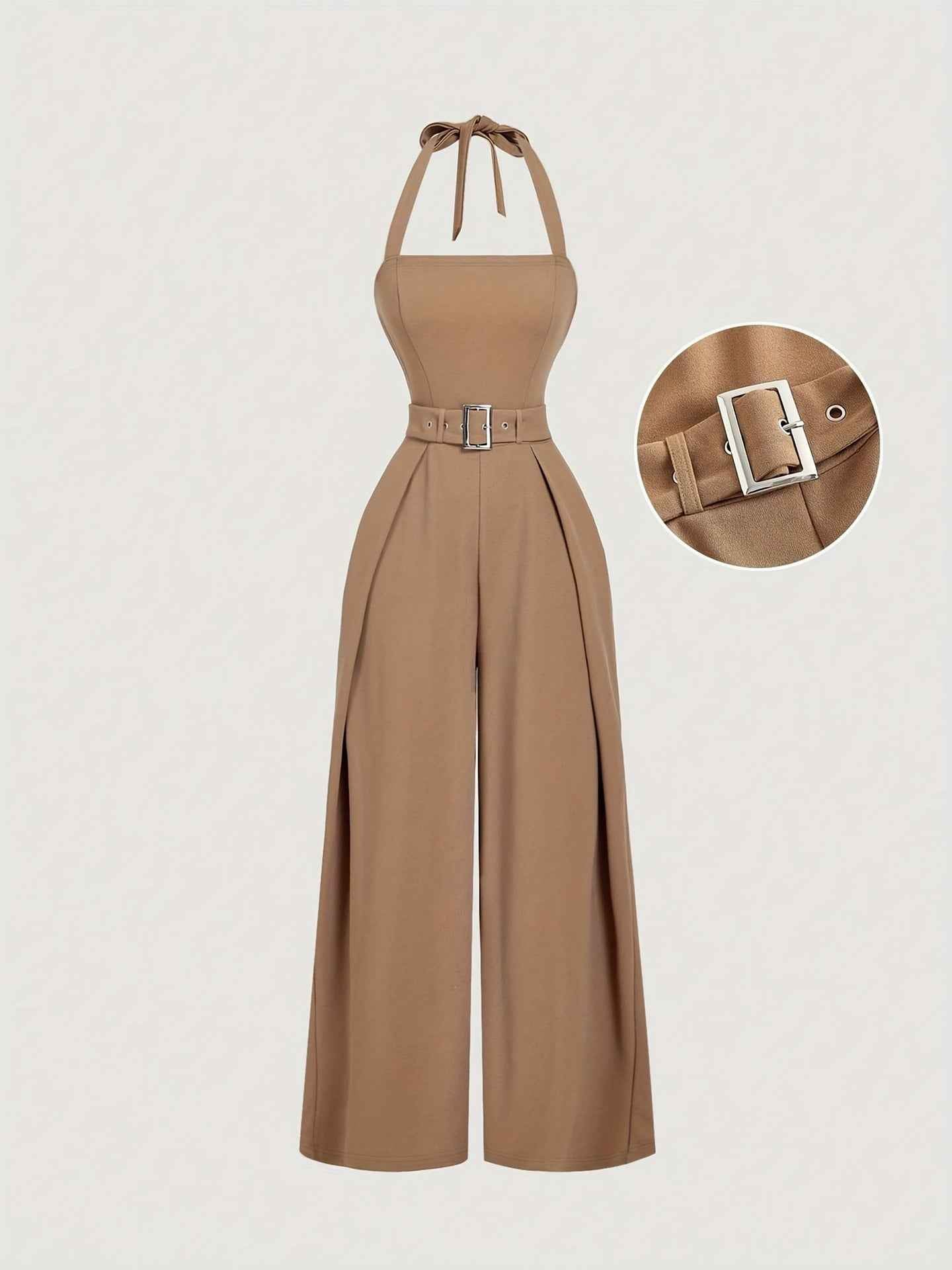 High End Simple Sleeveless Jumpsuit