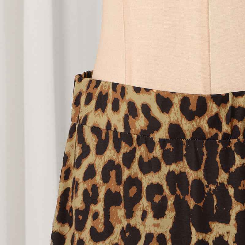 Skirt Women Spring Leopard Print Design