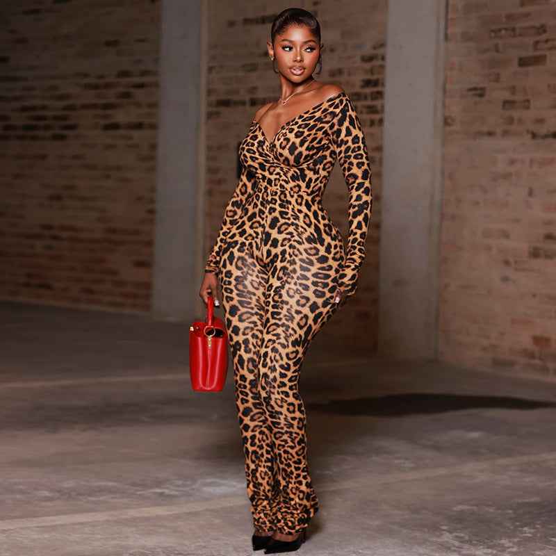 Sexy Leopard Print Jumpsuit
