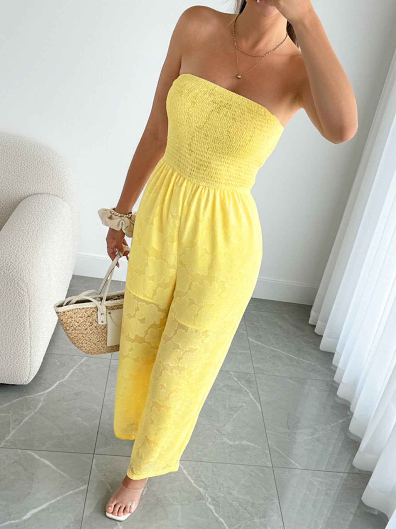 Summer Jacquard Jumpsuit Women