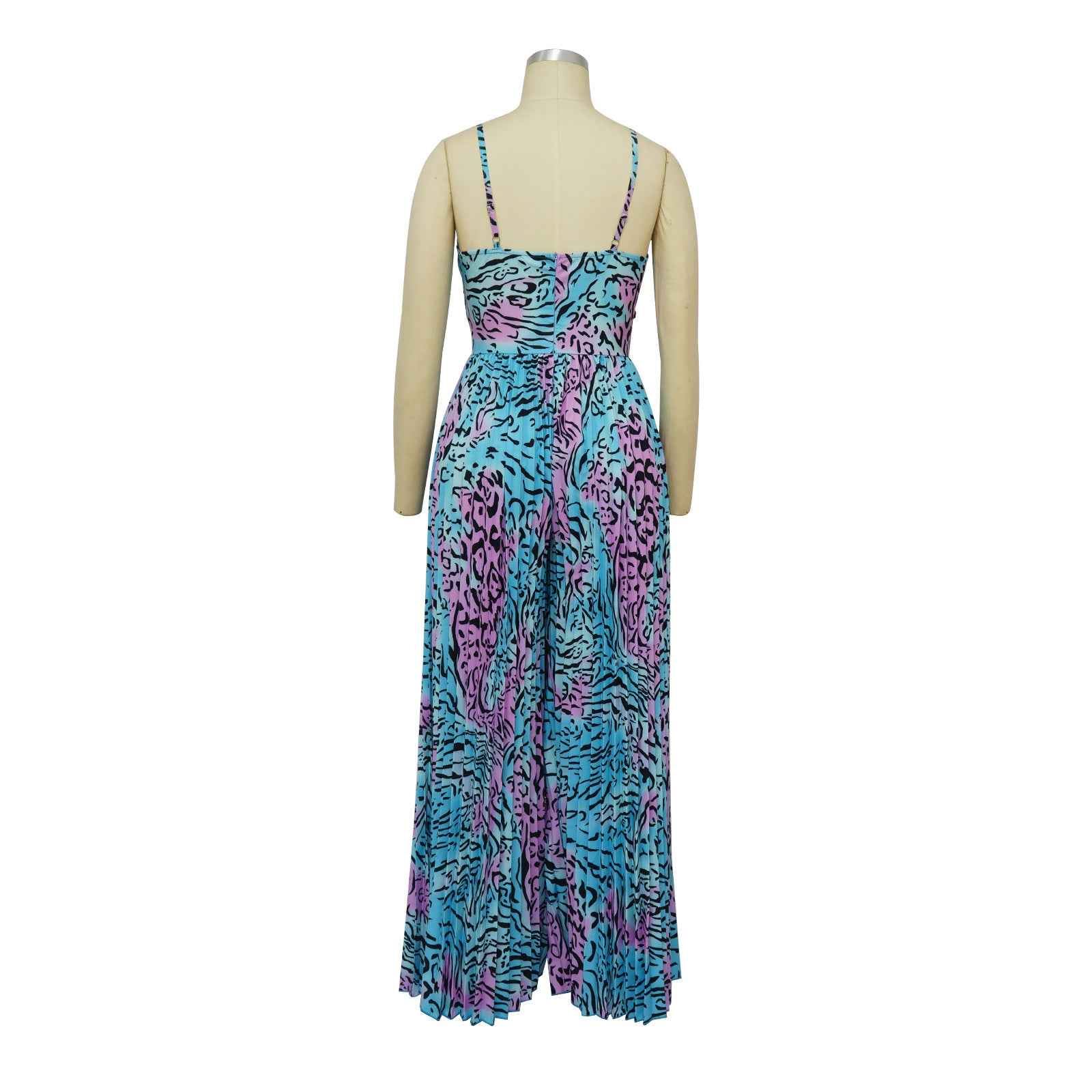 Floral Print Sling Pleated Jumpsuit