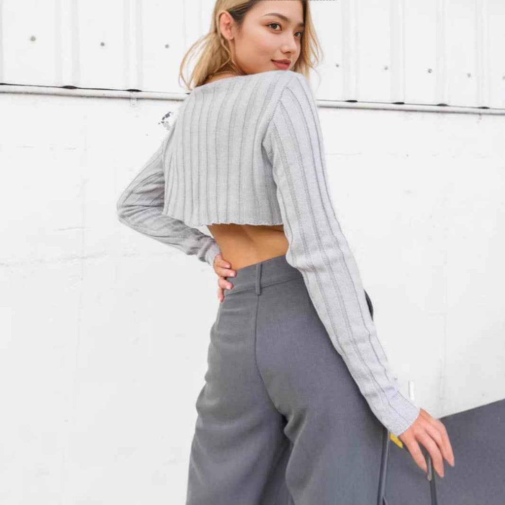 Long Sleeve Cropped T-shirt for Women