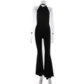 Elegant Sexy Halter Backless Slim Fit Luxury Jumpsuit