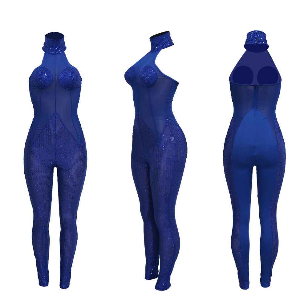 Sexy Sequin See through Jumpsuit