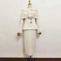Women's Elegant Style Faux Fur Business Dress For Women