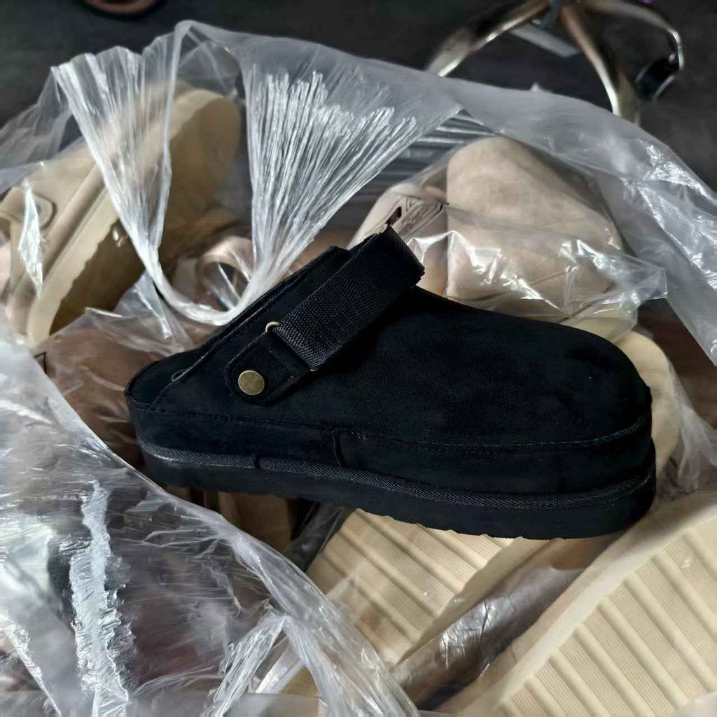 Bandage Birkenstock Cowhide Casual Slippers