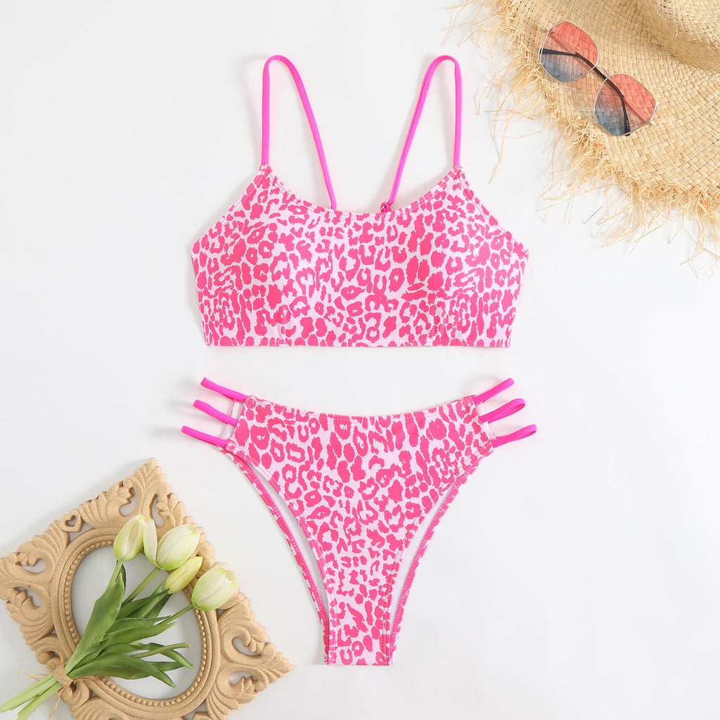 Swimsuit Women Split Leopard Print Sexy Swimsuit High Grade Spring Special Durable Swimsuit