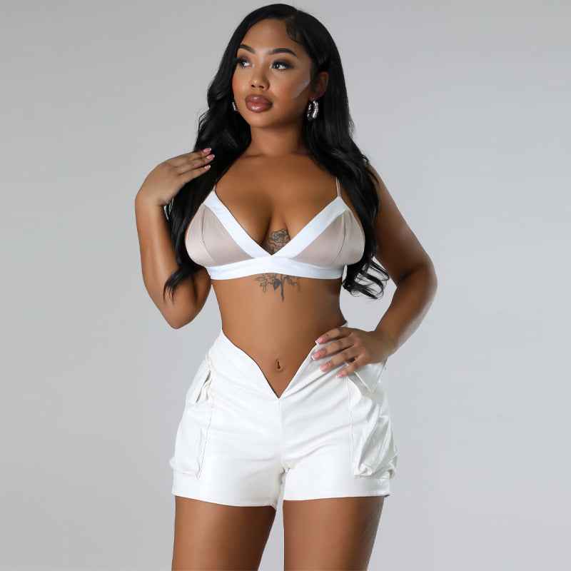 Summer Faux Leather Bottoms for Women