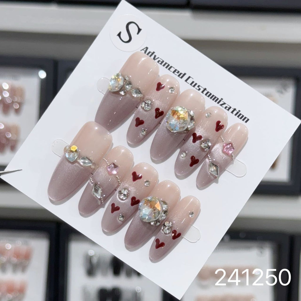 1030- Handmade press on nails fake nails removable