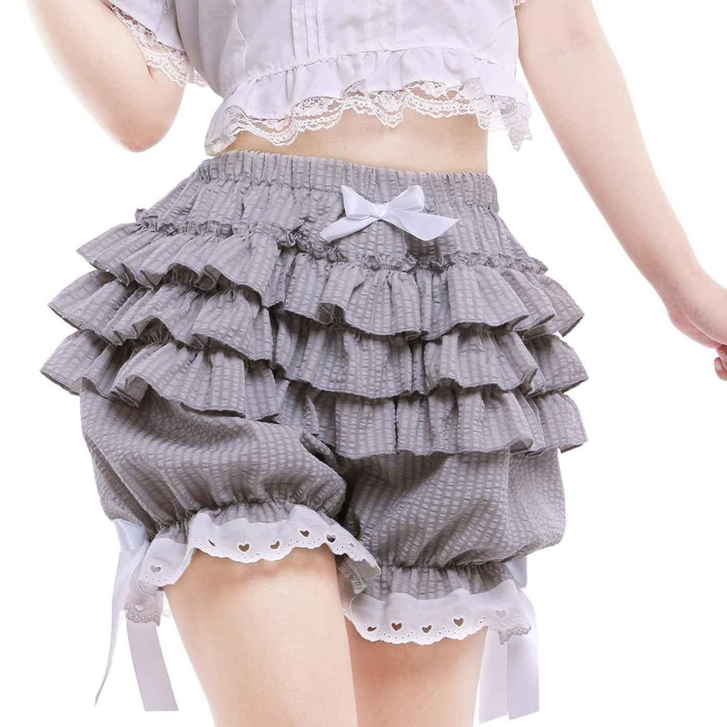 Lolita Bottoms Cute Lace up Puffy for Women