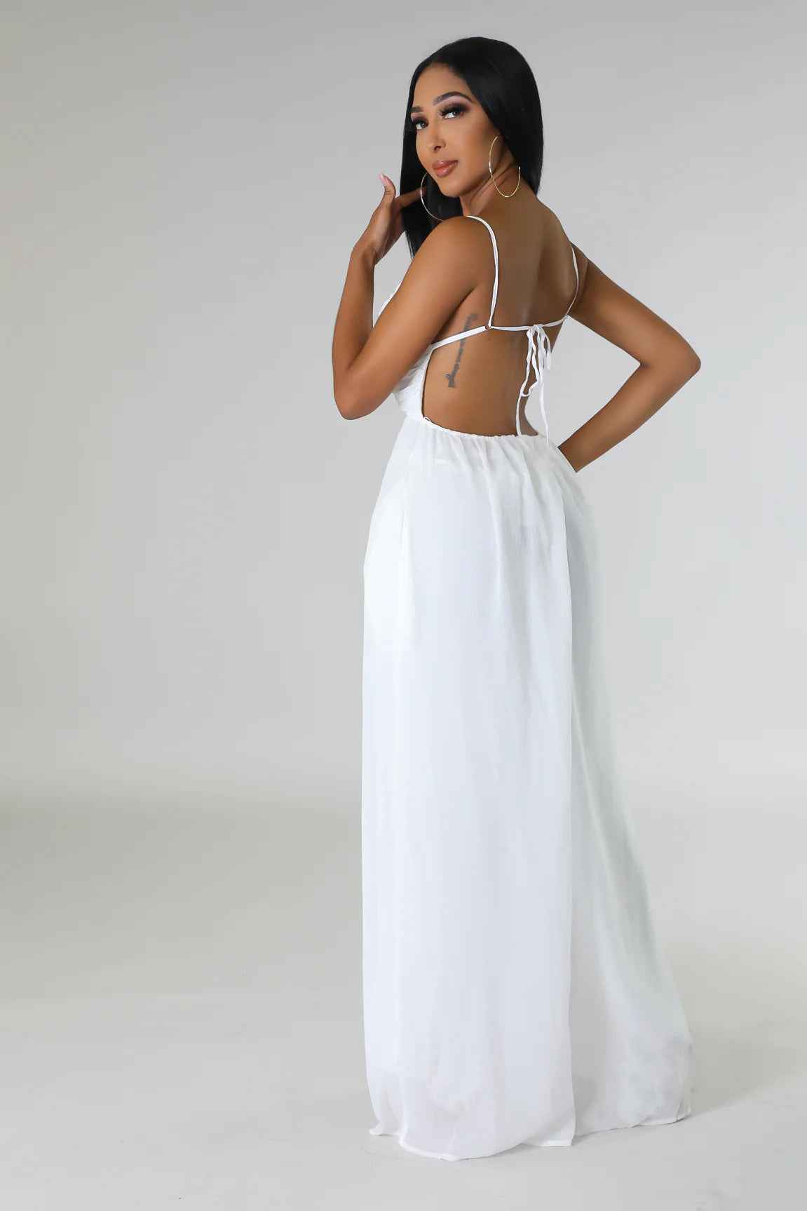 Summer Sling Backless Sexy Solid Color Women Jumpsuit Casual