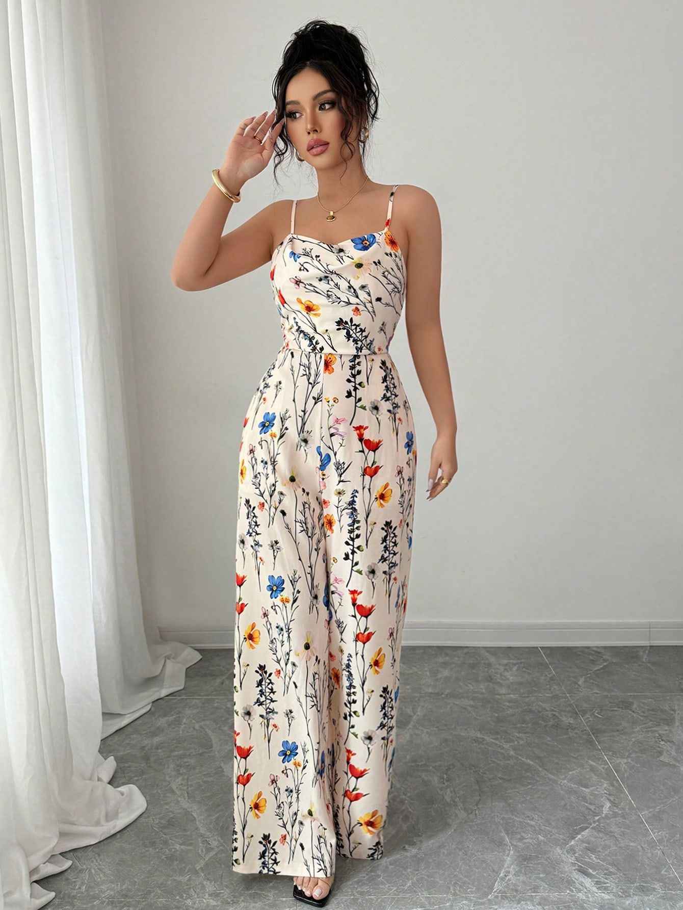 Sexy Floral Slim Fit Jumpsuit