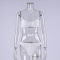 Pink Knitted Comfortable Strap Lingerie for Women