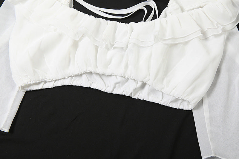 Irregular Asymmetric Skirt Set Three Piece