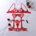 Rose Embroidered Lingerie
