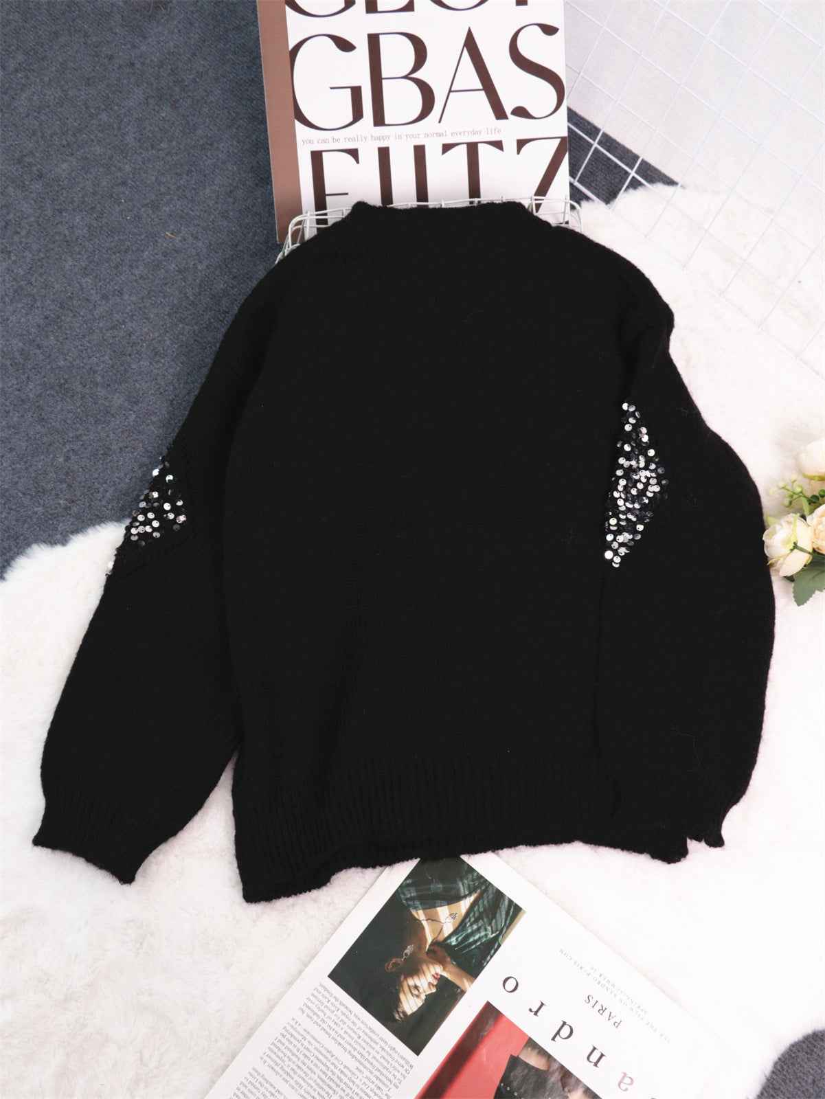 Cutout Knitted Pullover Sweater