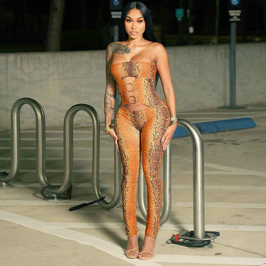 Cutout out Slim Fit Jumpsuit (Small Size Only)