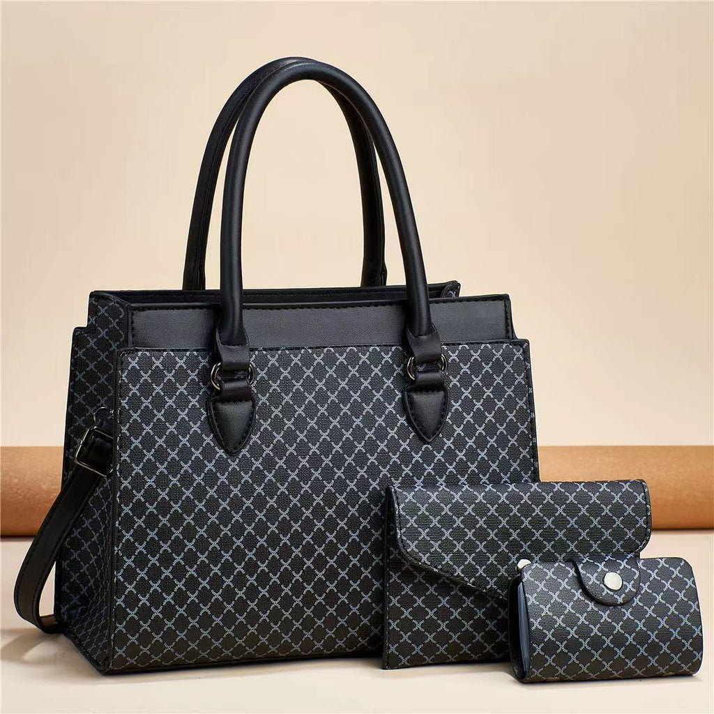 Women's Plaid Bag Set - Large Fashion Handbag Suit for Women