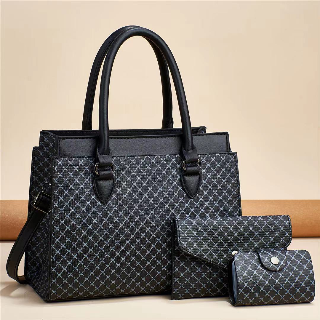 Women's Plaid Bag Set - Large Fashion Handbag Suit for Women
