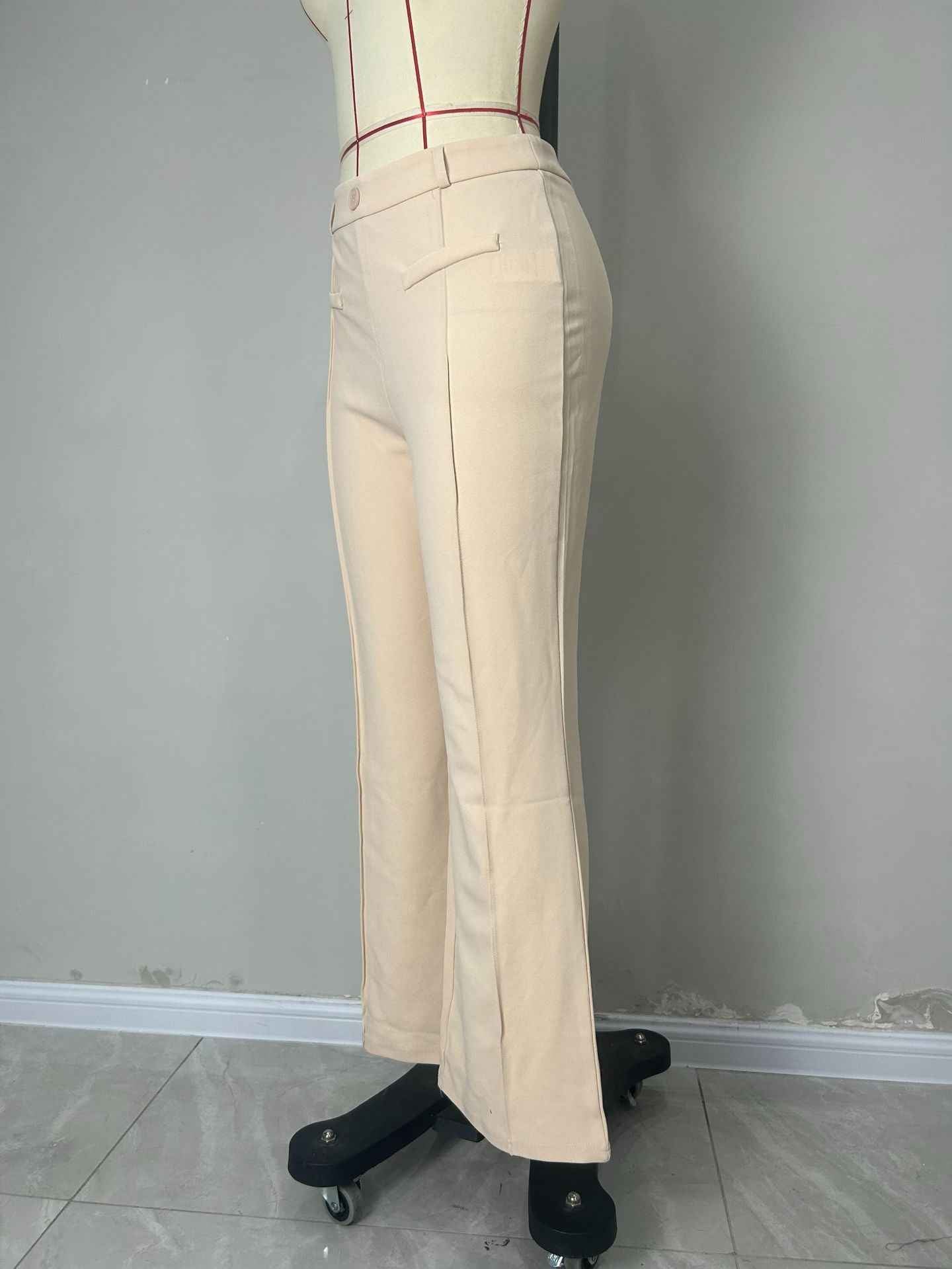 Front Pocket Decorative Stretch Slim Workwear Jeans