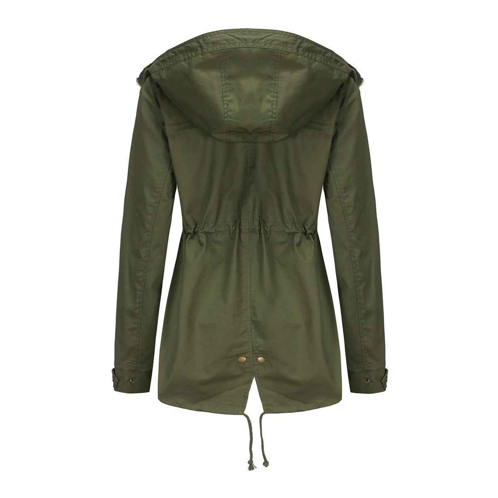 Plus Size Loose Solid Color Women's Jackets