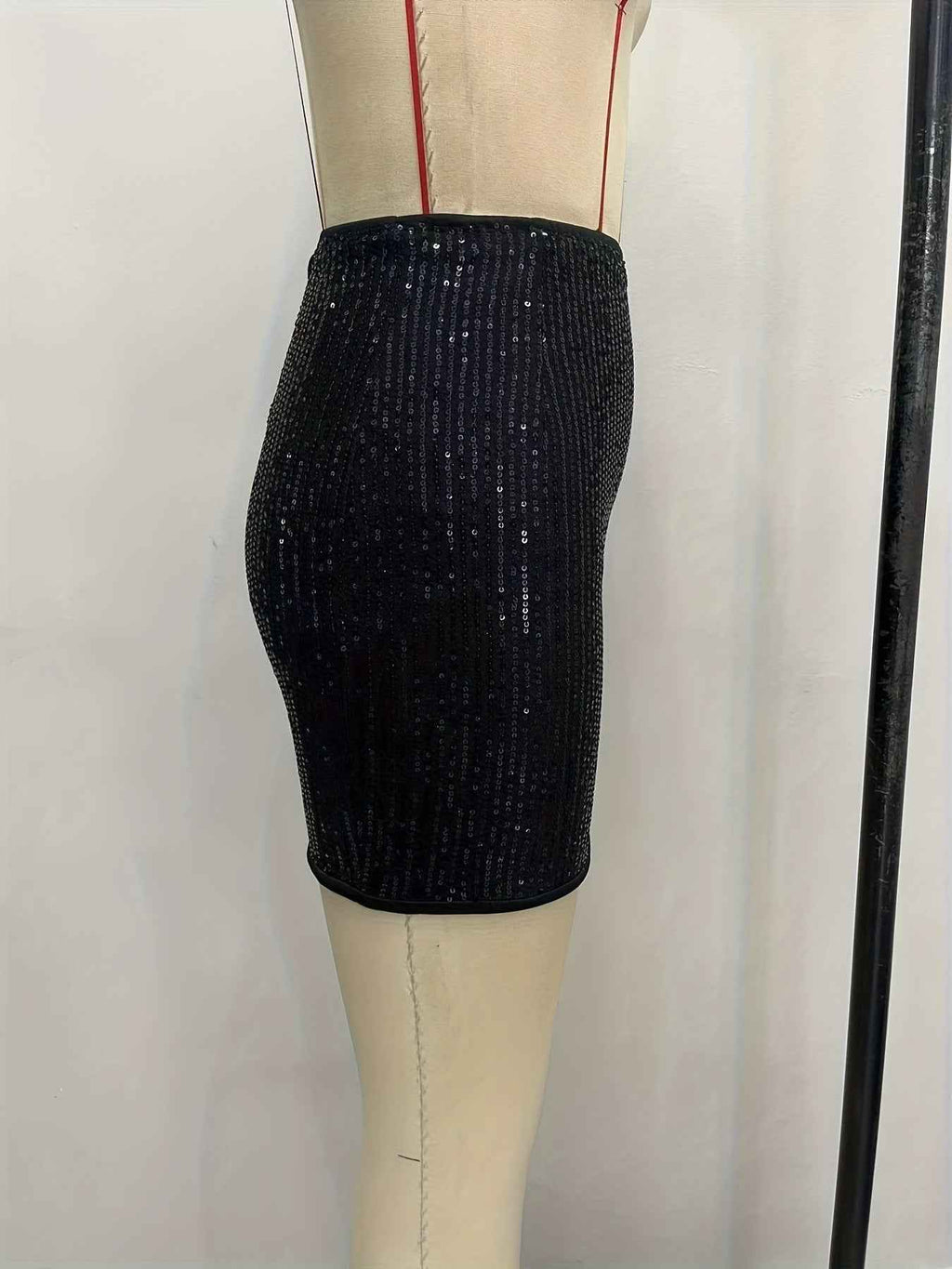 Sequined Sheath Mini Skirt