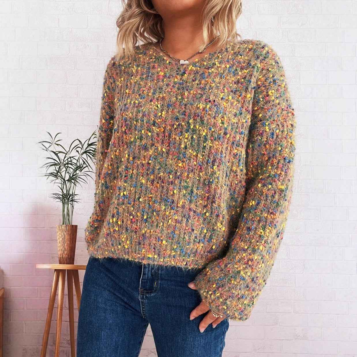 Knitted Pullover Sweater for Women