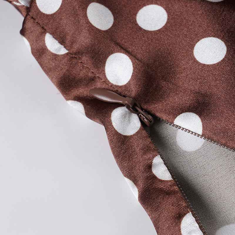 Elegance Polka Dot Cutout out Long Sleeve Blouse