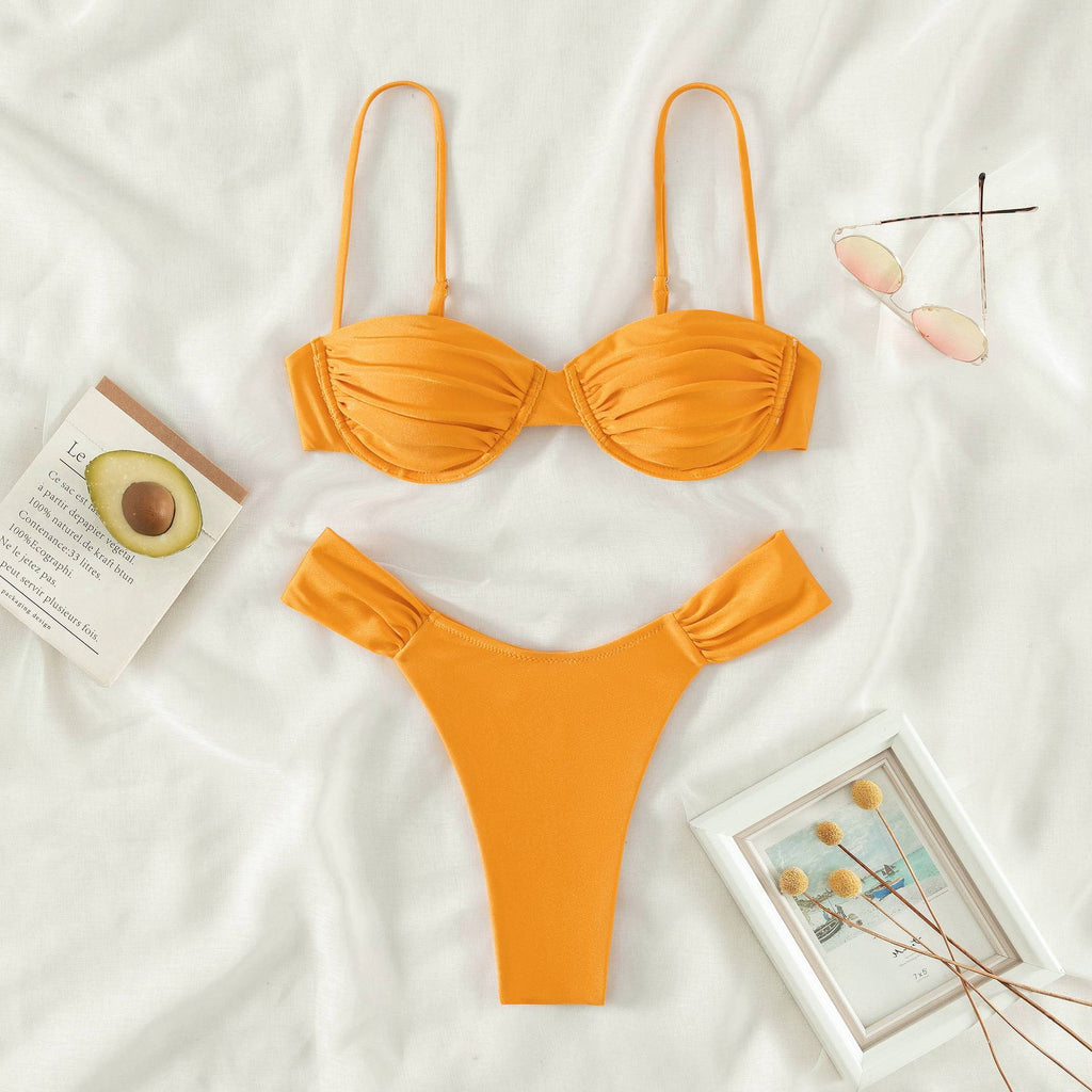 Bikini Sexy Swimsuit Triangle plus Size Women Seperated Swimwear