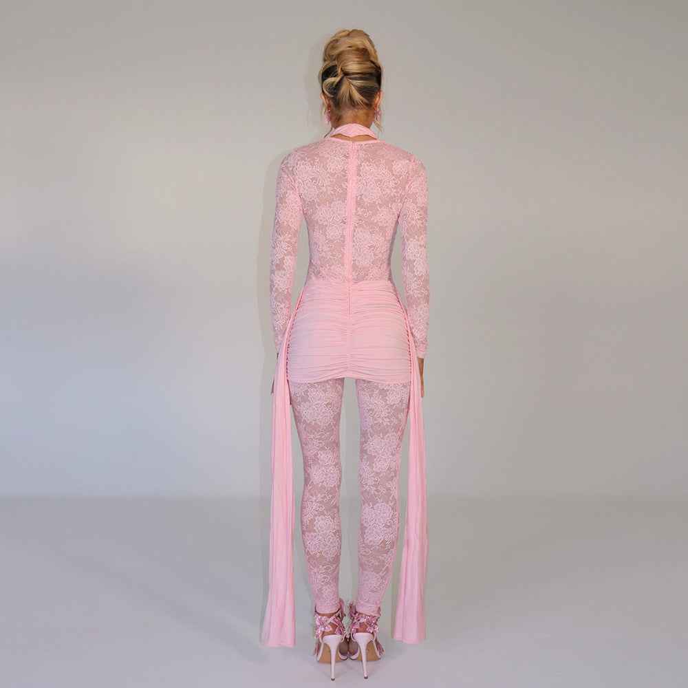 Jumpsuit Sexy Lace Strap Stitching