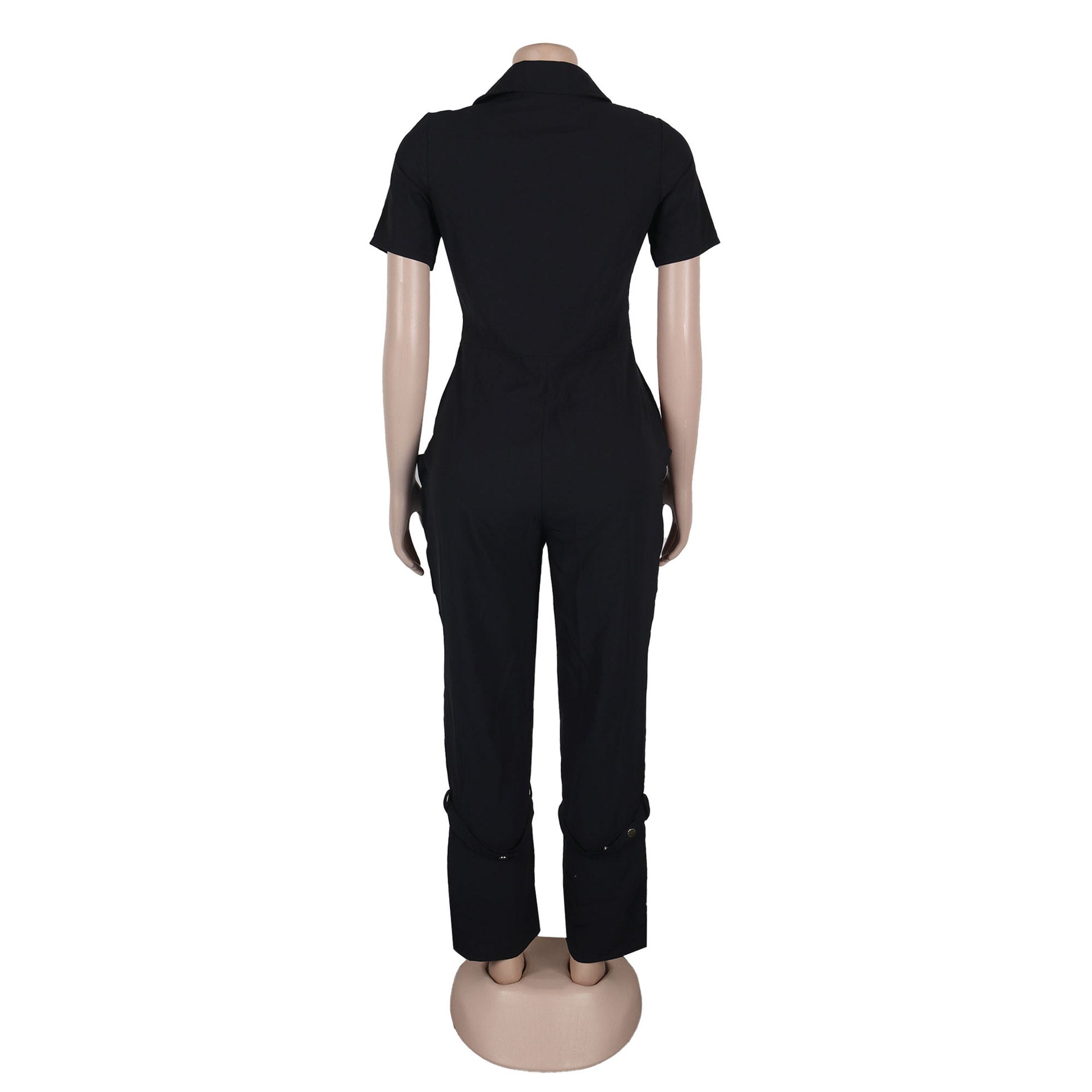 Sexy Summer Jumpsuit with Pocket and Zipper MUNSIEUR