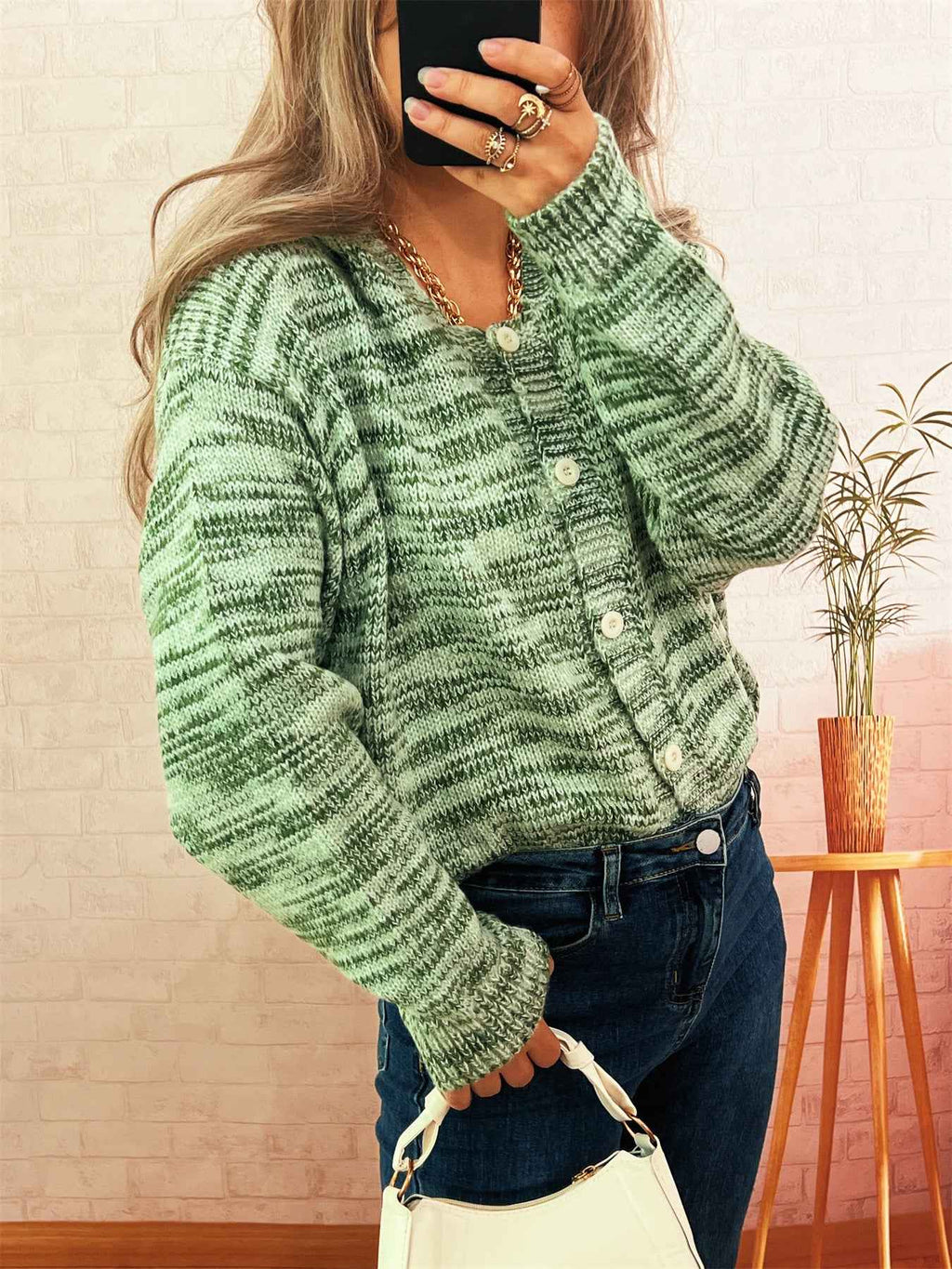 Knitted Cardigan Casual Loose Single Breasted Women Sweater