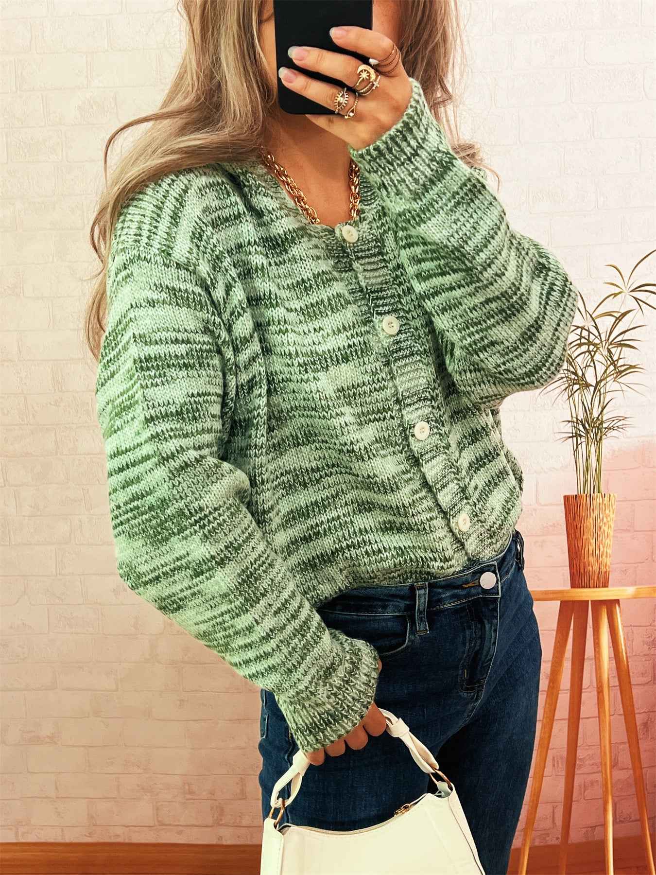 Knitted Cardigan Casual Loose Single Breasted Women Sweater