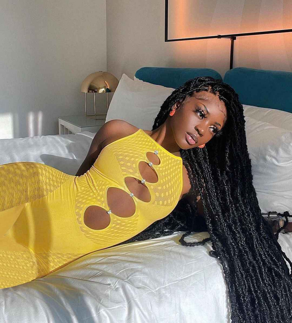 Mesh Milk Stitching Jumpsuit