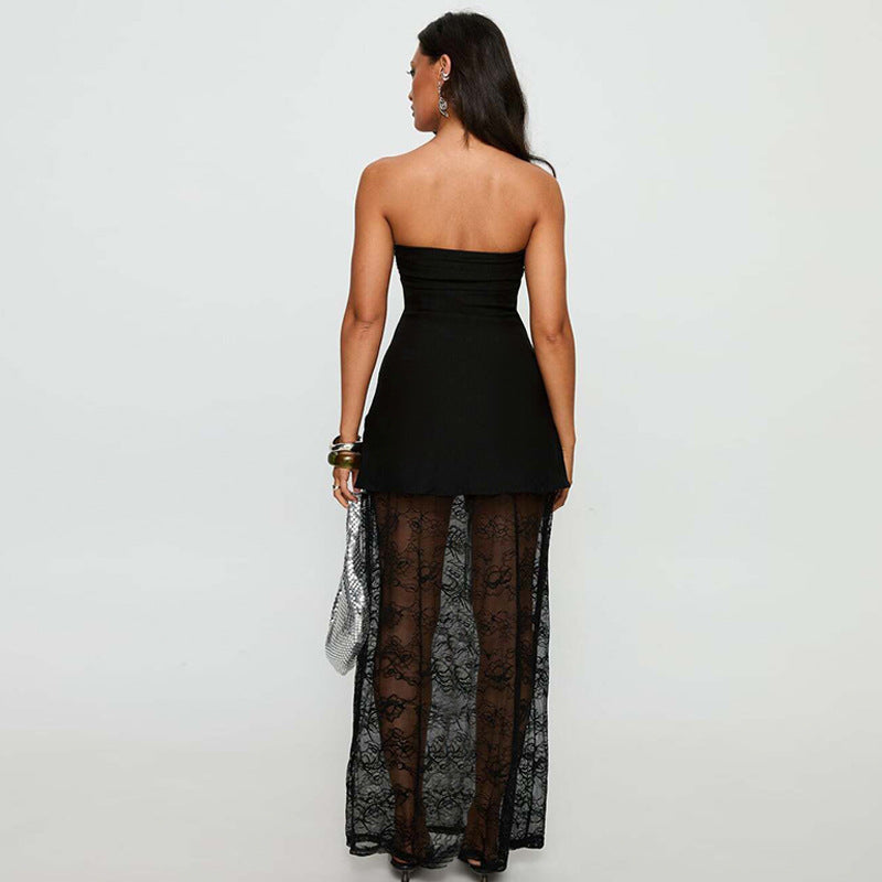 Lace Skirt and Dress Two Piece Set
