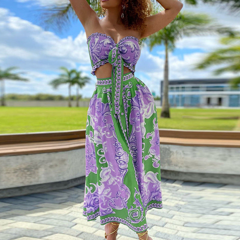Mid Length Skirt Set