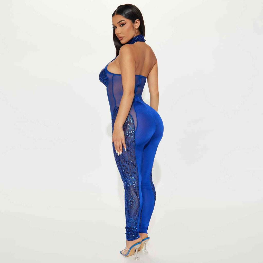 Sexy Sequin See through Jumpsuit