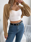 Casual Solid Color Hollow Out Cutout Sweater