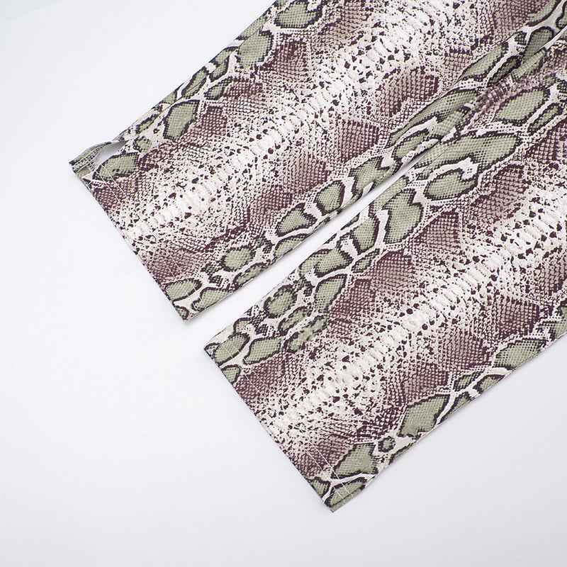 Snake Print Sling Slim Fit Jumpsuit