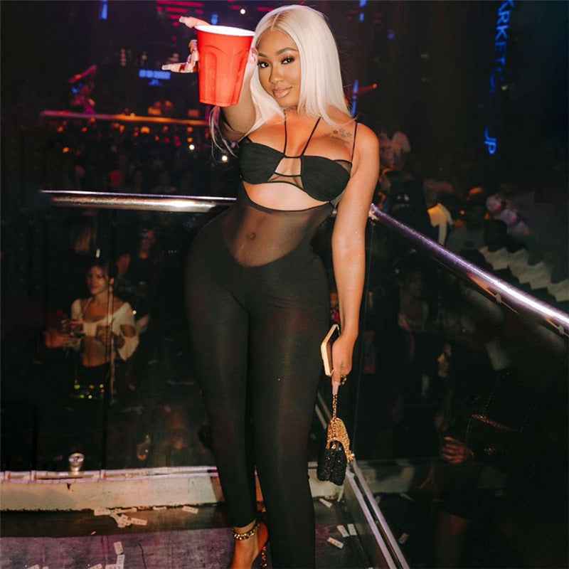 Cutout See through Jumpsuit for Women