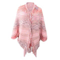 Shawl Sweater Tassel Hem Cardigan