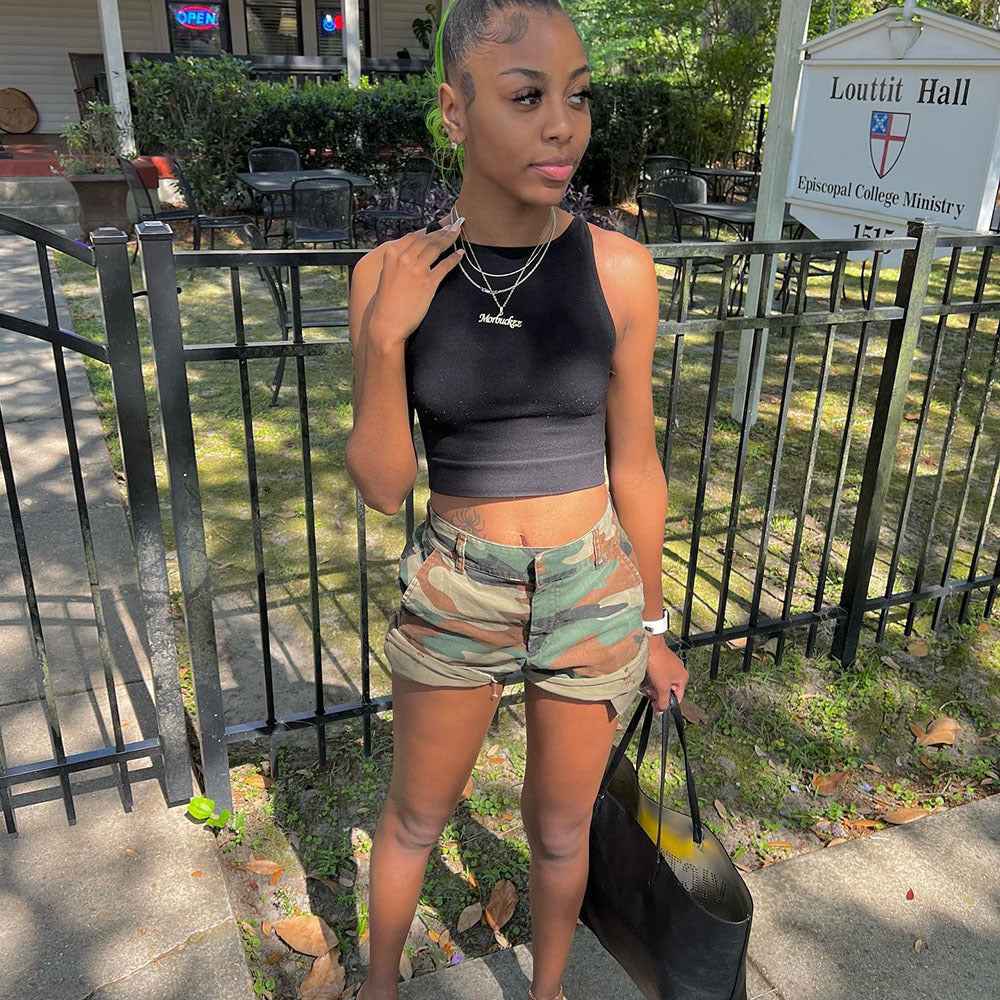 Cutout Camouflage Bottoms
