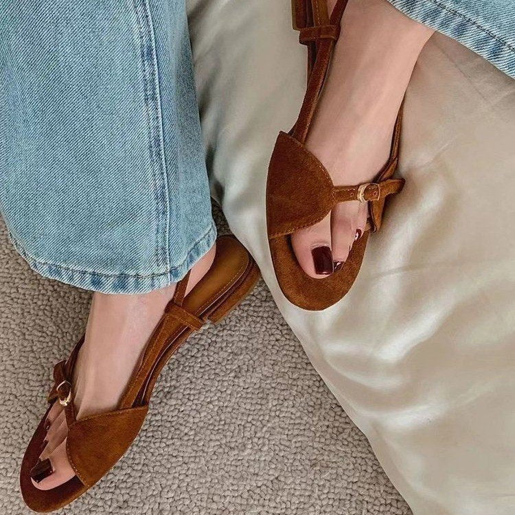 Casual Solid Color Round Toe Women's Sandals